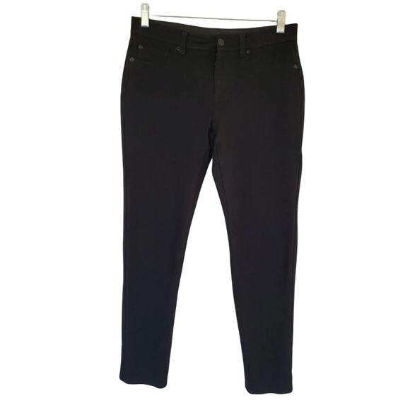 Chicos Black Skinny Pants Zip Closure Women Size S Rayon Blend Stretch Career - Picture 1 of 9
